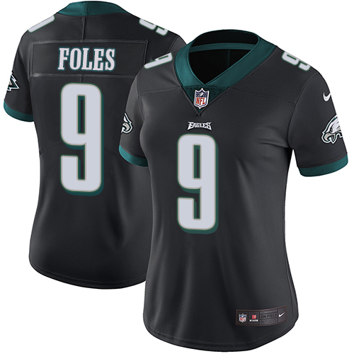 Philadelphia Eagles #9 Nick Foles Black Alternate Women's Stitched Vapor Untouchable Limited Jersey Womens
