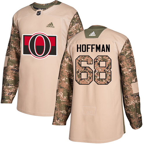 Adidas Ottawa Senators #68 Mike Hoffman Camo Authentic 2017 Veterans Day Stitched Youth Jersey Youth