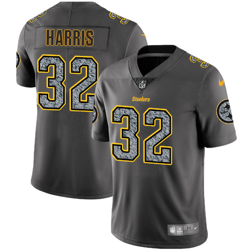 Steelers #32 Franco Harris Gray Static Men's Stitched Vapor Untouchable Limited Jersey