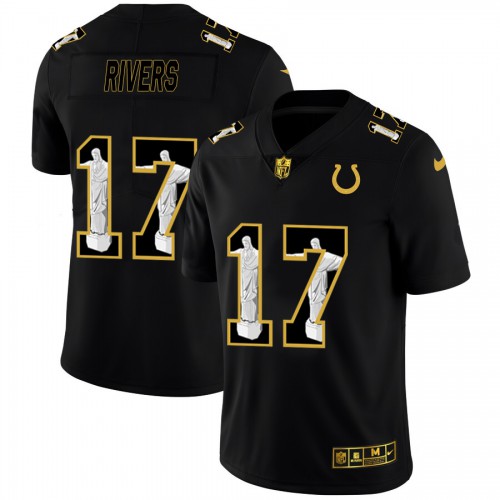 Indianapolis Indianapolis Colts #17 Philip Rivers Men's Carbon Black Vapor Cristo Redentor Limited Jersey Men's