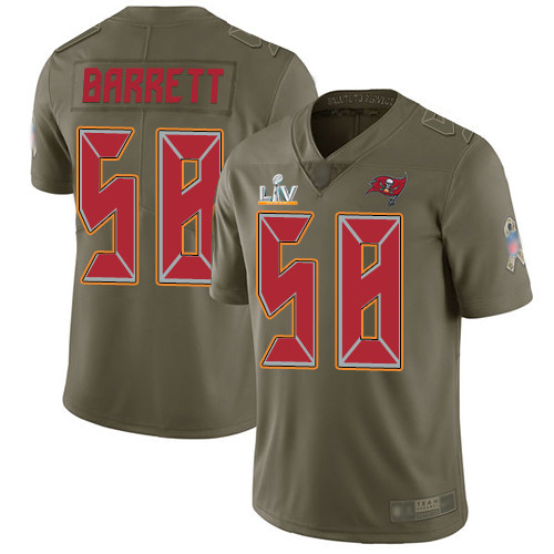 Tampa Bay Buccaneers #58 Shaquil Barrett Olive Youth Super Bowl LV Bound Stitched Limited 2017 Salute To Service Jersey Youth