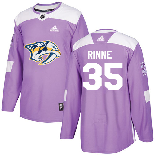 Adidas Nashville Predators #35 Pekka Rinne Purple Authentic Fights Cancer Stitched Youth Jersey Youth