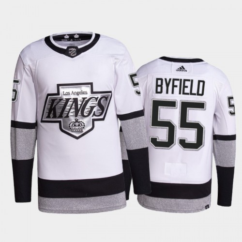 Adidas Los Angeles Kings #55 Quinton Byfield Men's 2021-22 Alternate Authentic Jersey - White Men's