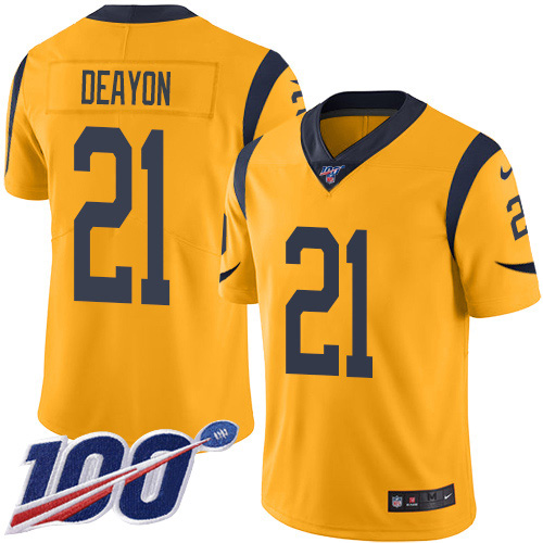 Los Angeles Rams #21 Donte Deayon Gold Youth Stitched Limited Rush 100th Season Jersey Youth