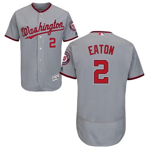 Washington Nationals #2 Adam Eaton Grey Flexbase Authentic Collection Stitched Jersey Men's