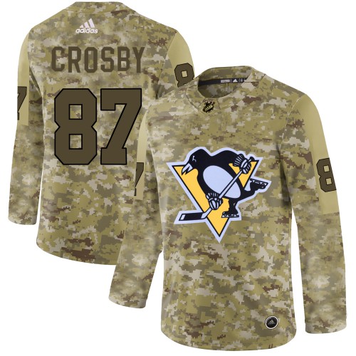 Adidas Pittsburgh Penguins #87 Sidney Crosby Camo Authentic Stitched Jersey Men's