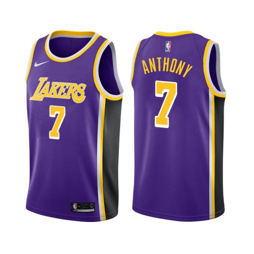 Los Angeles Lakers #7 Carmelo Anthony Youth Purple Swingman Statement Edition Jersey Youth