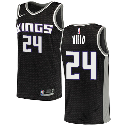 Sacramento Kings #24 Buddy Hield Black Youth Swingman Statement Edition Jersey Youth