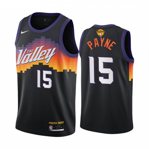 Phoenix Suns #15 Cameron Payne Youth 2021 Finals Bound City Edition Jersey Black Youth