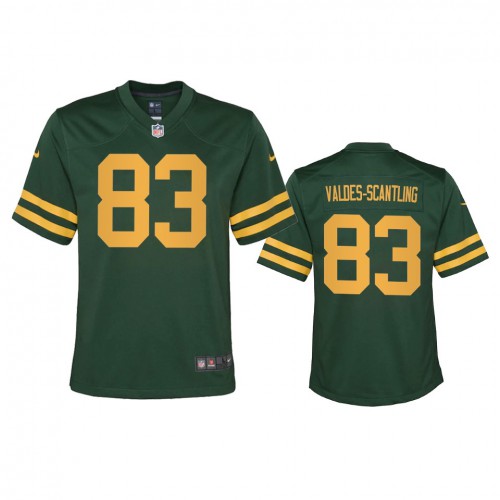 Green Bay Green Bay Packers #83 Marquez Valdes-Scantling Youth Alternate Game Player Jersey - Green Youth