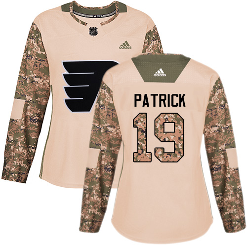 Adidas Philadelphia Flyers #19 Nolan Patrick Camo Authentic 2017 Veterans Day Women's Stitched Jersey Womens