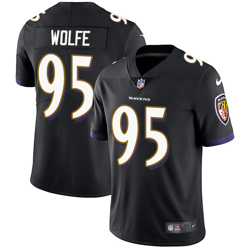 Baltimore Ravens #95 Derek Wolfe Black Alternate Youth Stitched Vapor Untouchable Limited Jersey Youth