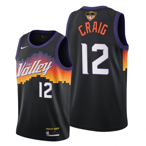 Phoenix Suns #12 Torrey Craig Mens 2021 Finals Bound City Edition Jersey Black Mens