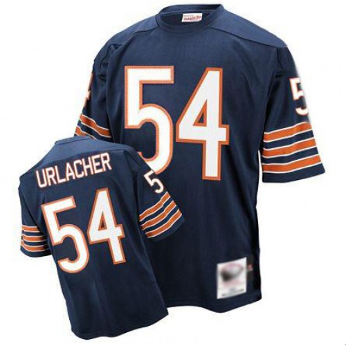 Mitchell and Ness Chicago Bears #54 Brian Urlacher Blue Stitched Throwback Jersey Men's