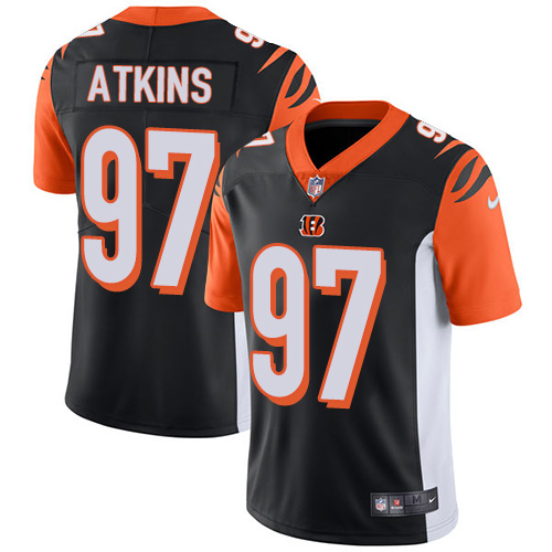 Cincinnati Bengals #97 Geno Atkins Black Team Color Men's Stitched Vapor Untouchable Limited Jersey Men's