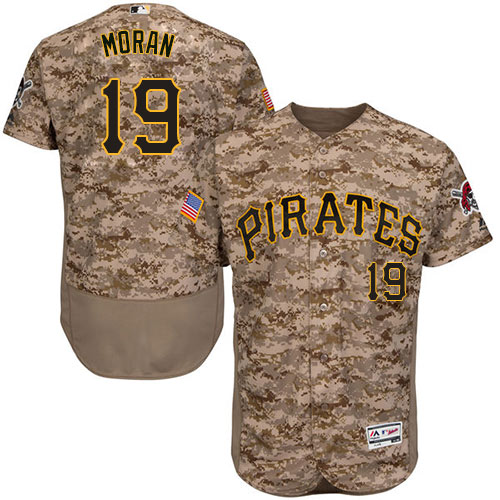 Pittsburgh Pirates #19 Colin Moran Camo Flexbase Authentic Collection Stitched Jersey Men's