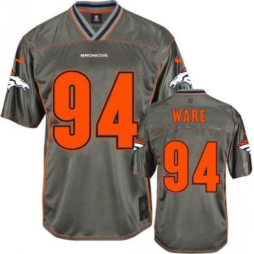 Denver Broncos #94 DeMarcus Ware Grey Men's Stitched Elite Vapor Jersey Men's