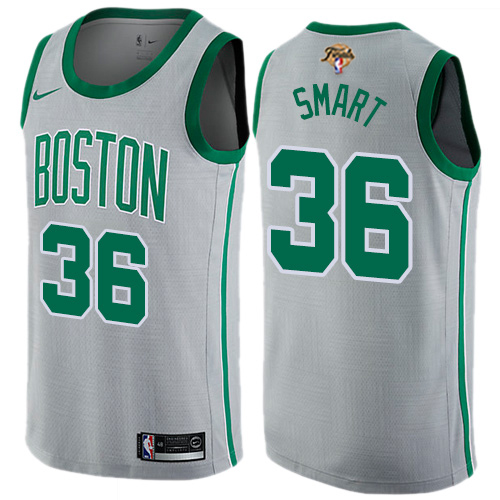 Boston Celtics #36 Marcus Smart Gray Womens 2022 Finals Swingman City Edition Jersey Womens