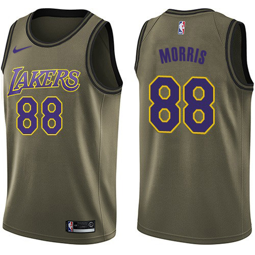 Los Angeles Lakers #88 Markieff Morris Green Youth Swingman Salute to Service Jersey Youth