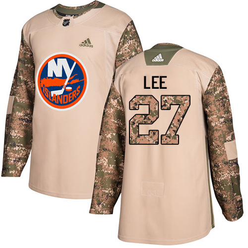 Adidas New York Islanders #27 Anders Lee Camo Authentic 2017 Veterans Day Stitched Jersey Men's