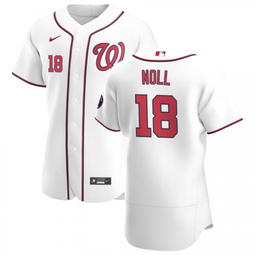 Washington Washington Nationals #18 Jake Noll Men's White Home 2020 Authentic Player Jersey Men's