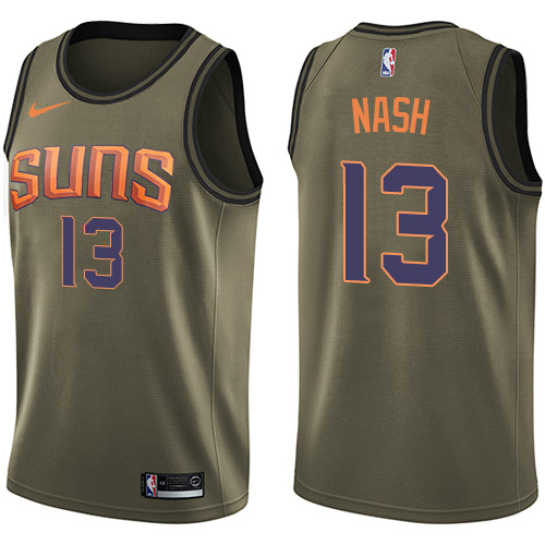 Phoenix Suns #13 Steve Nash Green Salute to Service Youth Swingman Jersey Youth