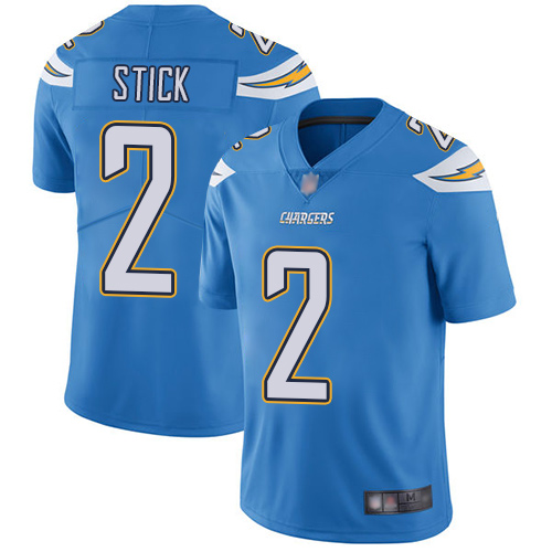 Los Angeles Chargers #2 Easton Stick Electric Blue Alternate Men's Stitched Vapor Untouchable Limited Jersey Men's