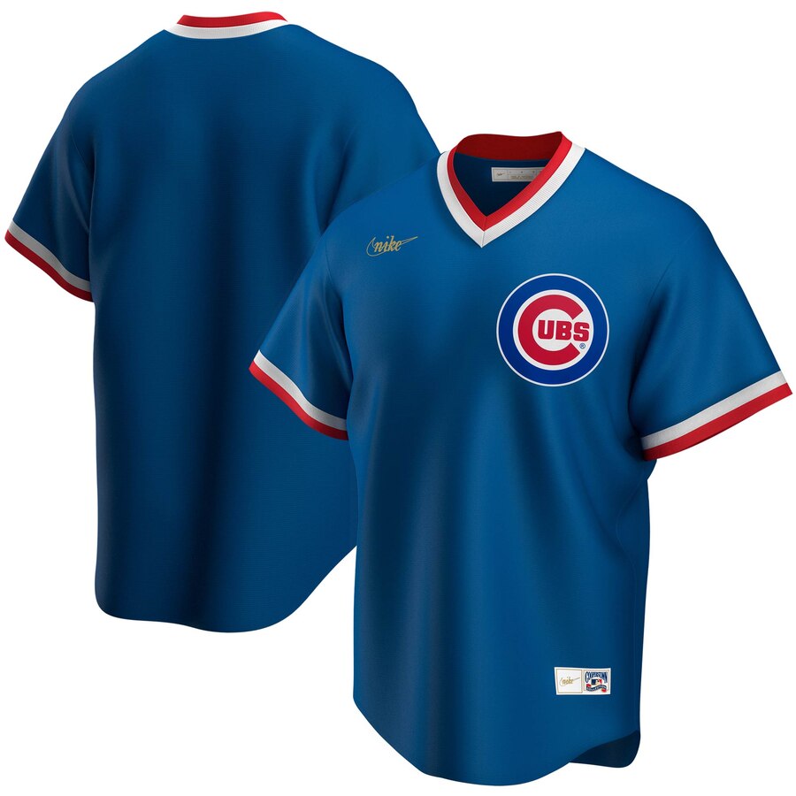 Chicago Cubs Road Cooperstown Collection Team Jersey Royal