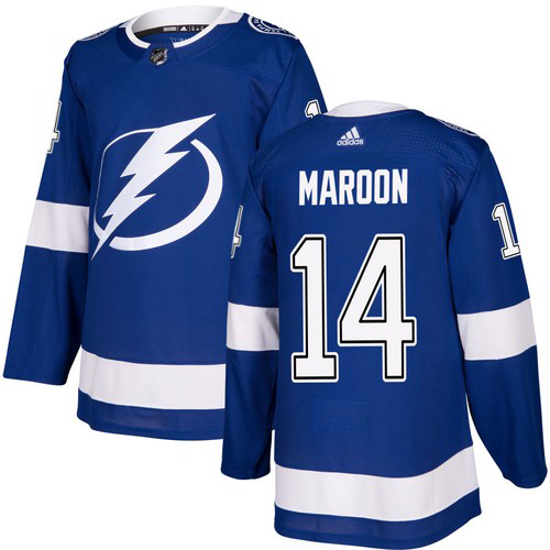 Adidas Tampa Bay Lightning #14 Pat Maroon Blue Home Authentic Stitched Jersey Men's