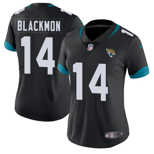 Jacksonville Jaguars #14 Justin Blackmon Black Team Color Women's Stitched Vapor Untouchable Limited Jersey Womens