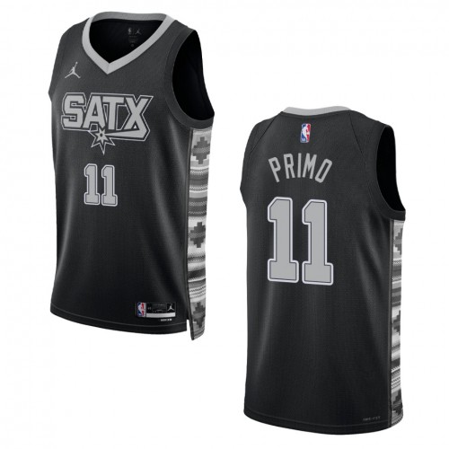 San Antonio San Antonio Spurs #11 Joshua Primo Unisex Black 2022-23 Swingman Jersey - Statement Edition Mens