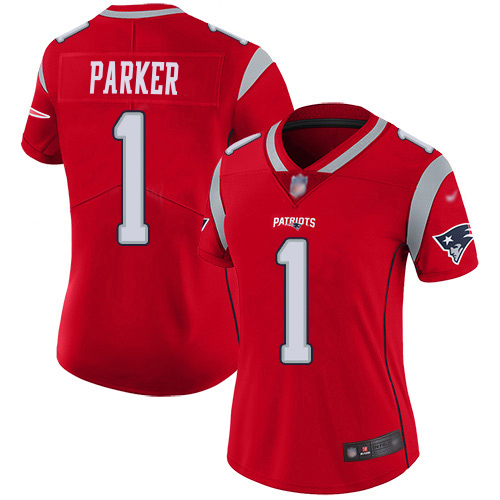 Patriots #1 DeVante Parker Red Women's Stitched Limited Inverted Legend Jersey