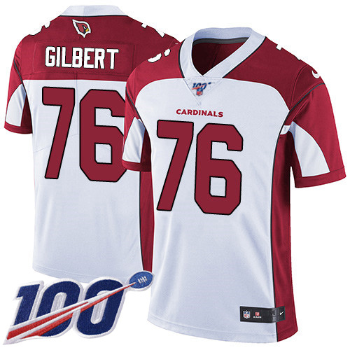 Cardinals #76 Marcus Gilbert White Men's Stitched 100th Season Vapor Limited Jersey