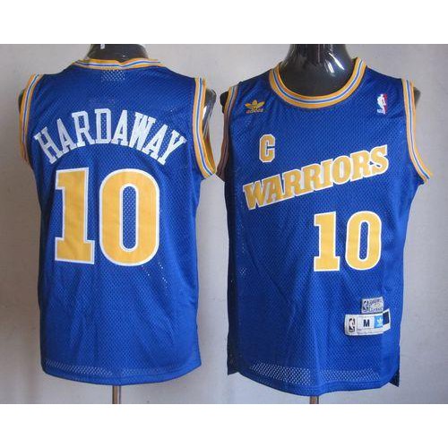 Golden State Warriors #10 Tim Hardaway Blue Throwback Stitched Jersey Mens
