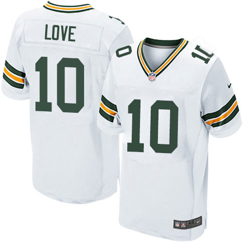 Packers #10 Jordan Love White Men's Stitched New Elite Jersey