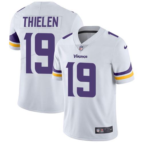 Vikings #19 Adam Thielen White Youth Stitched Vapor Untouchable Limited Jersey