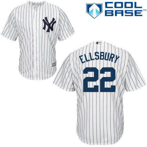 New York Yankees #22 Jacoby Ellsbury White Stitched Youth Jersey Youth