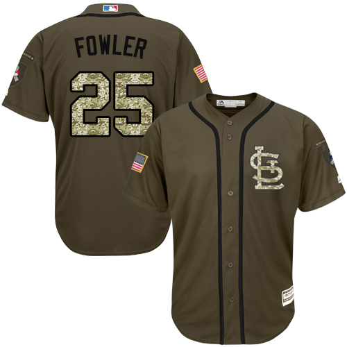 St.Louis Cardinals #25 Dexter Fowler Green Salute to Service Stitched Youth Jersey Youth