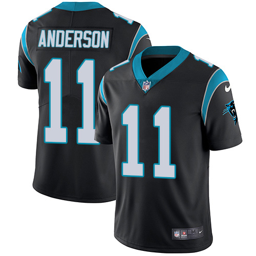 Carolina Panthers #11 Robby Anderson Black Team Color Youth Stitched Vapor Untouchable Limited Jersey Youth
