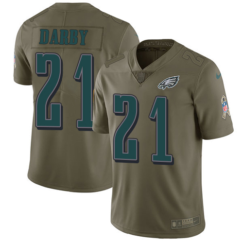 Philadelphia Eagles #21 Ronald Darby Olive Men's Stitched Limited 2017 Salute To Service Jersey Men's