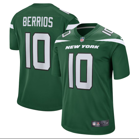 Men's Youth Women's New York Jets #10 Braxton Berrios 2022 Green Vapor Untouchable Limited Stitched Jersey