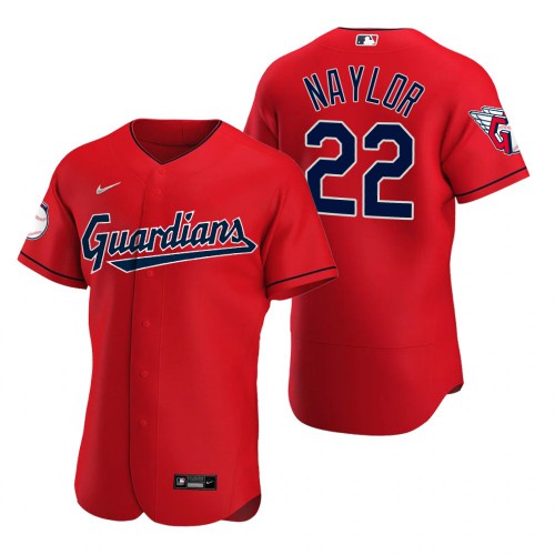 Cleveland Guardians #22 Josh Naylor Red Men's 2022 Authentic Alternate Jersey Men's