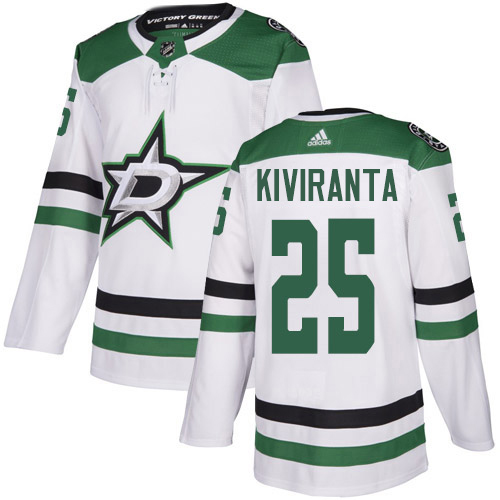 Adidas Dallas Stars #25 Joel Kiviranta White Road Authentic Youth Stitched Jersey Youth