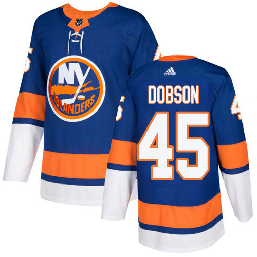 Adidas New York Islanders #45 Noah Dobson Royal Blue Home Authentic Stitched Jersey Men's