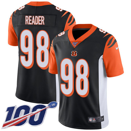 Cincinnati Bengals #98 D.J. Reader Black Team Color Men's Stitched 100th Season Vapor Untouchable Limited Jersey Men's