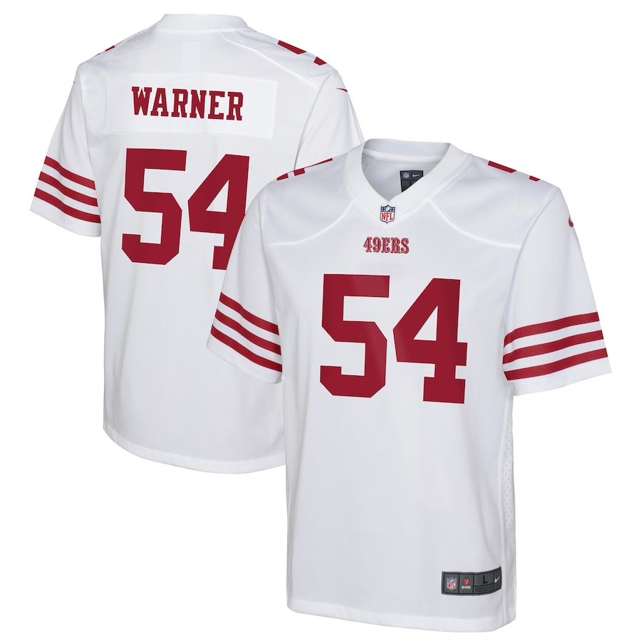 San Francisco 49ers #54 Fred Warner White Youth 2022-23 Game Jersey