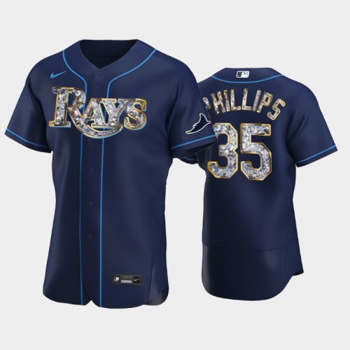 Tampa Bay Tampa Bay Rays #35 Brett Phillips Men's Diamond Edition Jersey - Navy Men's