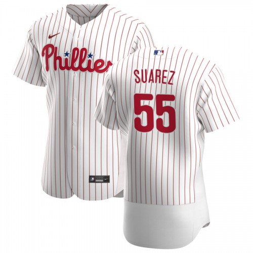 Philadelphia Philadelphia Phillies #55 Ranger Suarez Men's White Home 2020 Authentic Player Jersey Men's