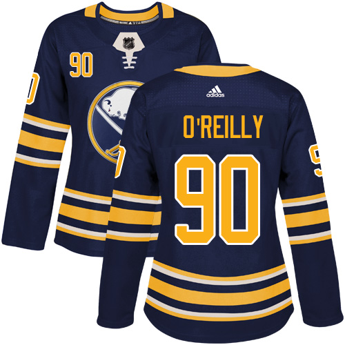 Adidas Buffalo Sabres #90 Ryan O'Reilly Navy Blue Home Authentic Women's Stitched Jersey Womens