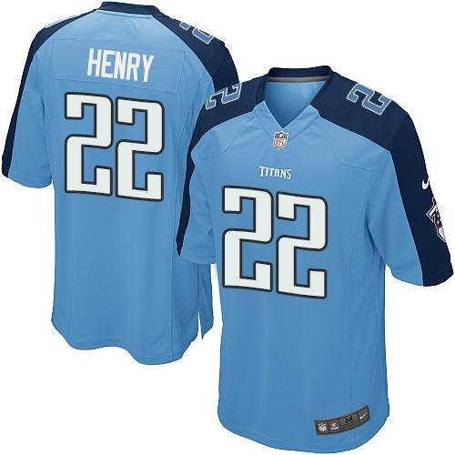 Titans #22 Derrick Henry Light Blue Alternate Youth Stitched Elite Jersey